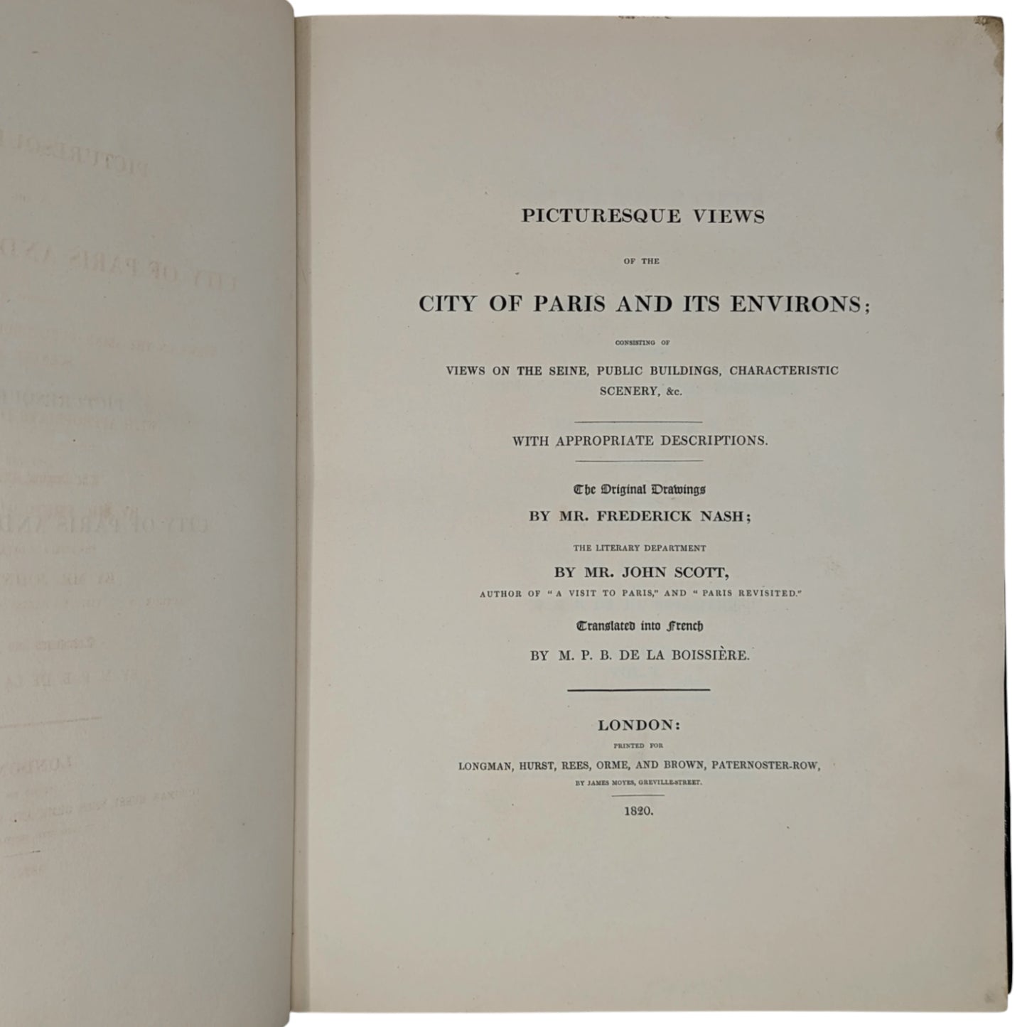 Picturesque Views of the City of Paris and its Environs