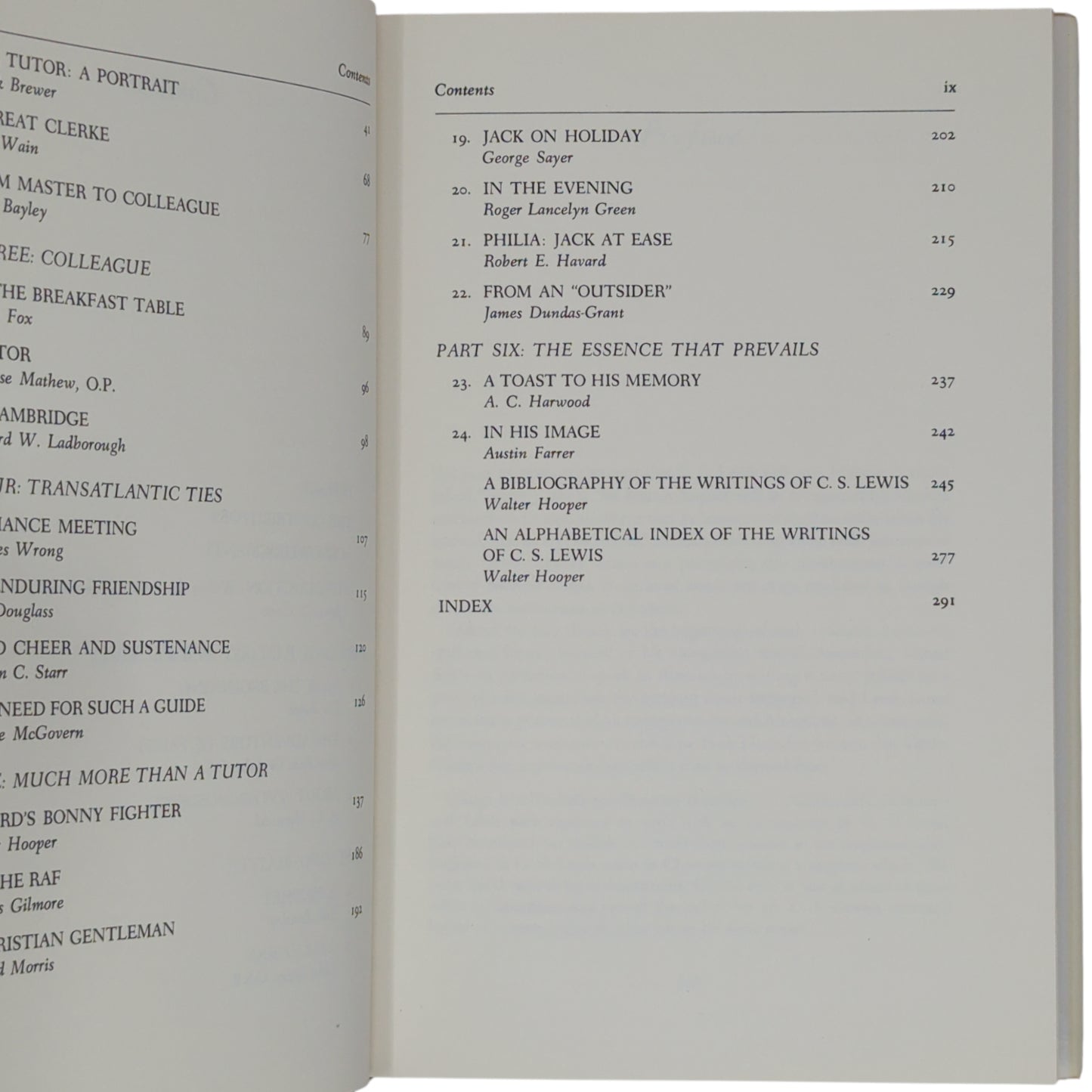 C. S. Lewis at the Breakfast Table and Other Reminiscences