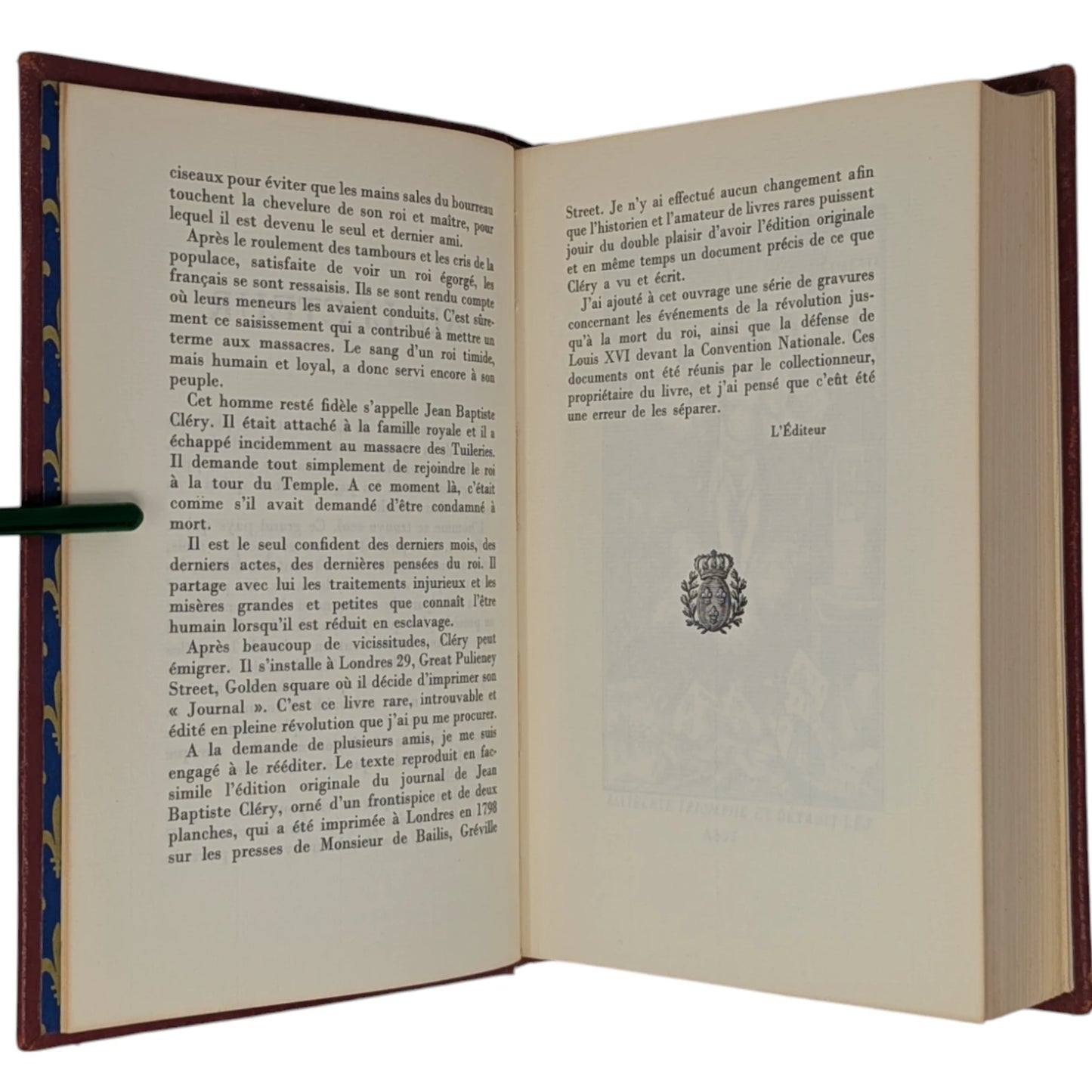 Journal de J B Clery Louis XVI & Memoires Duc de Louis de Saint Simon Louis XIV