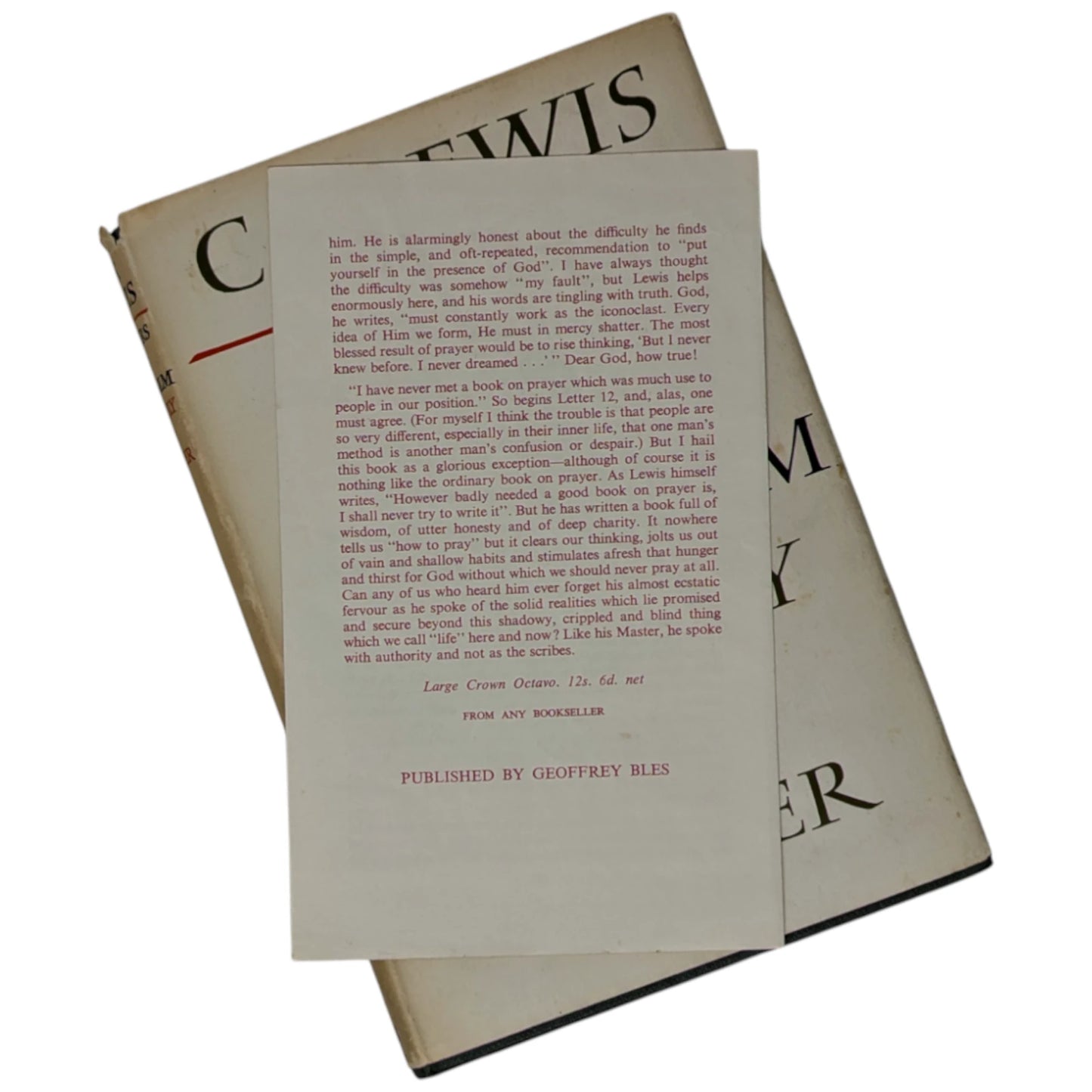 Letters to Malcolm: Chiefly on Prayer