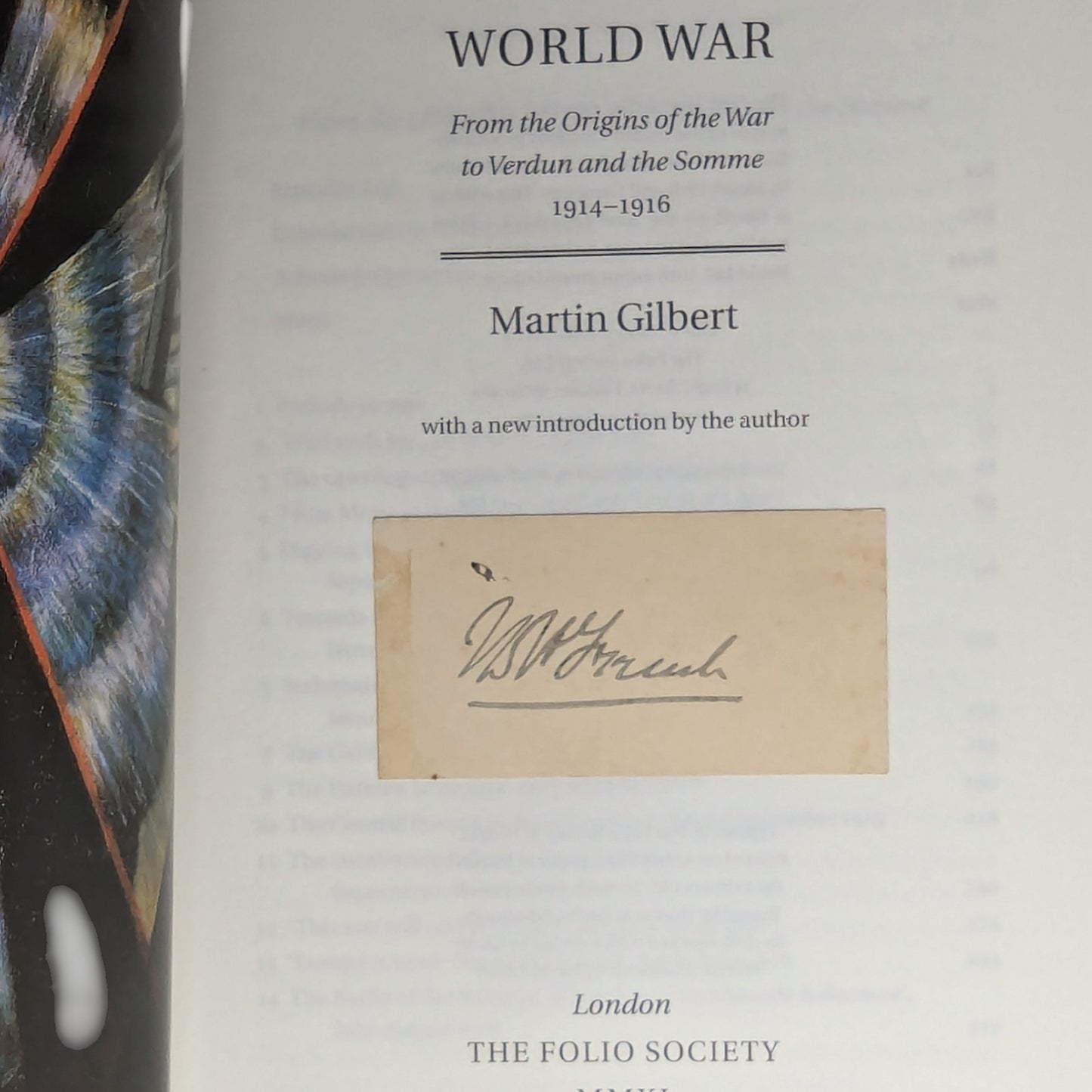 The First World War (Signed by H H Asquith, David Lloyd George & Field Marshals)