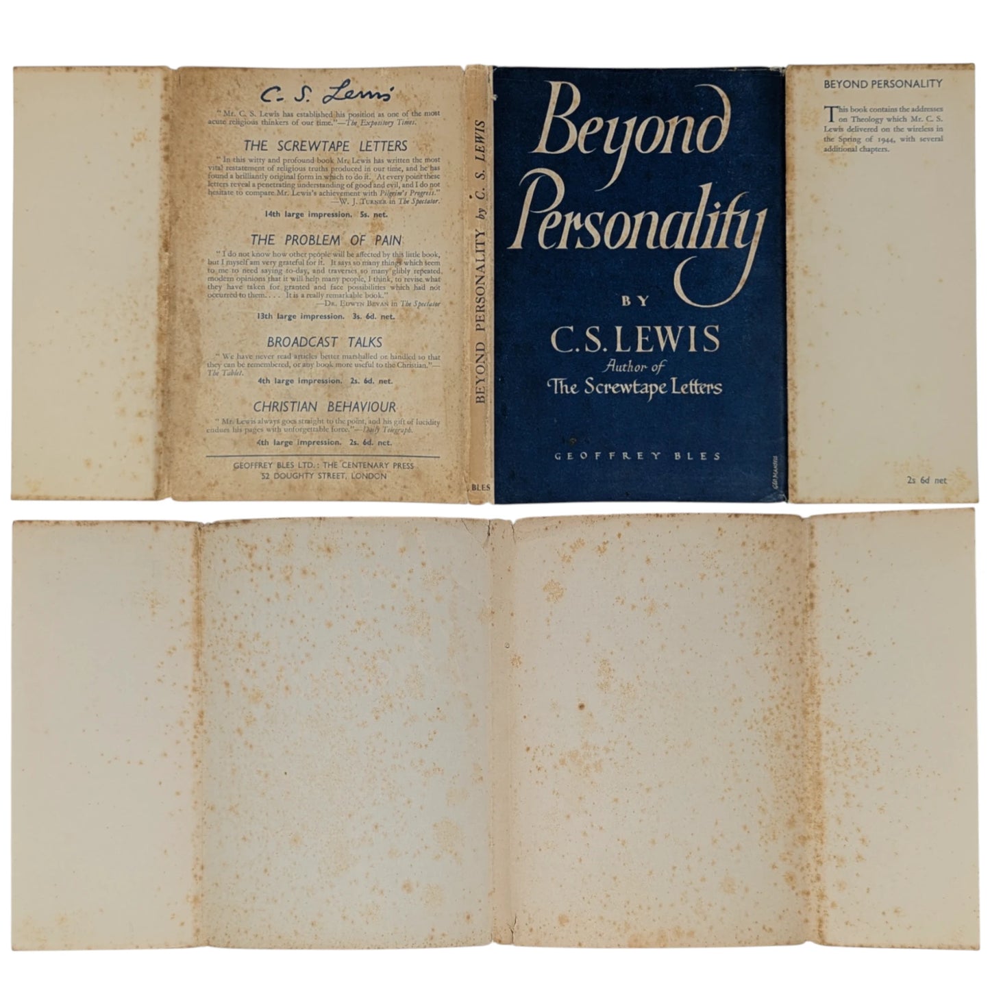 Mere Christianity Set; Broadcast Talks, Christian Behaviour, Beyond Personality