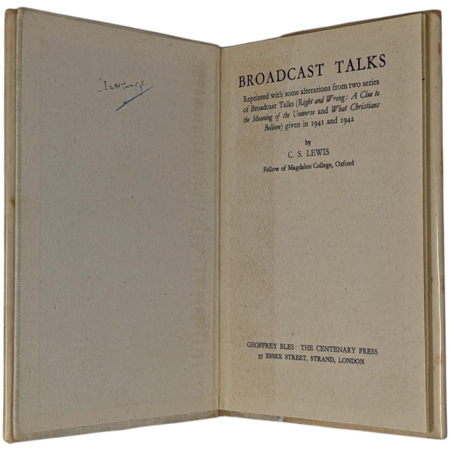 Mere Christianity Set; Broadcast Talks, Christian Behaviour, Beyond Personality