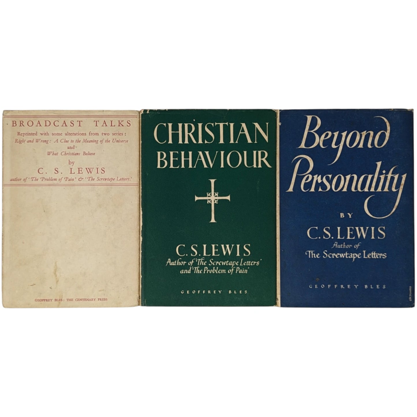 Mere Christianity Set; Broadcast Talks, Christian Behaviour, Beyond Personality