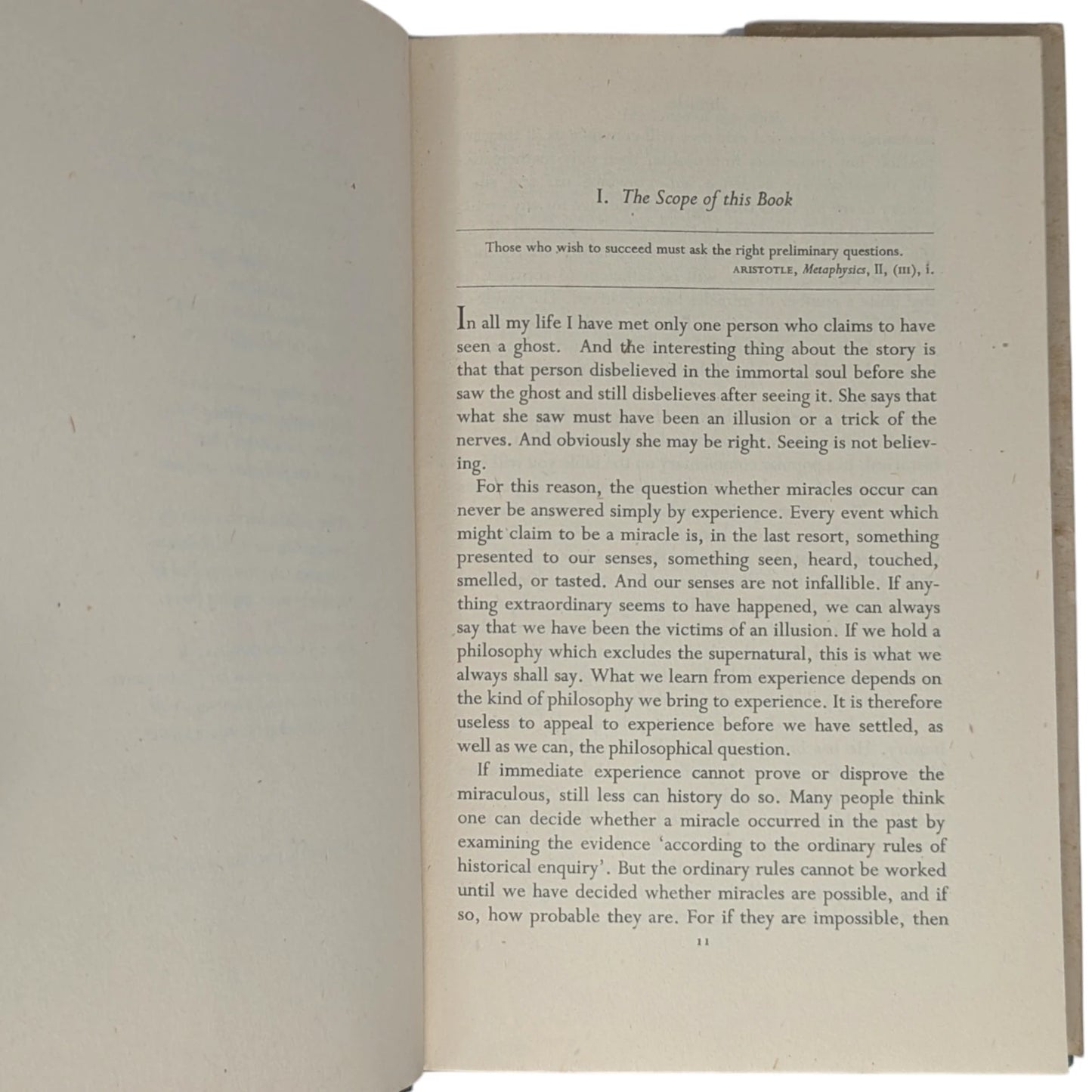 Miracles: A Preliminary Study