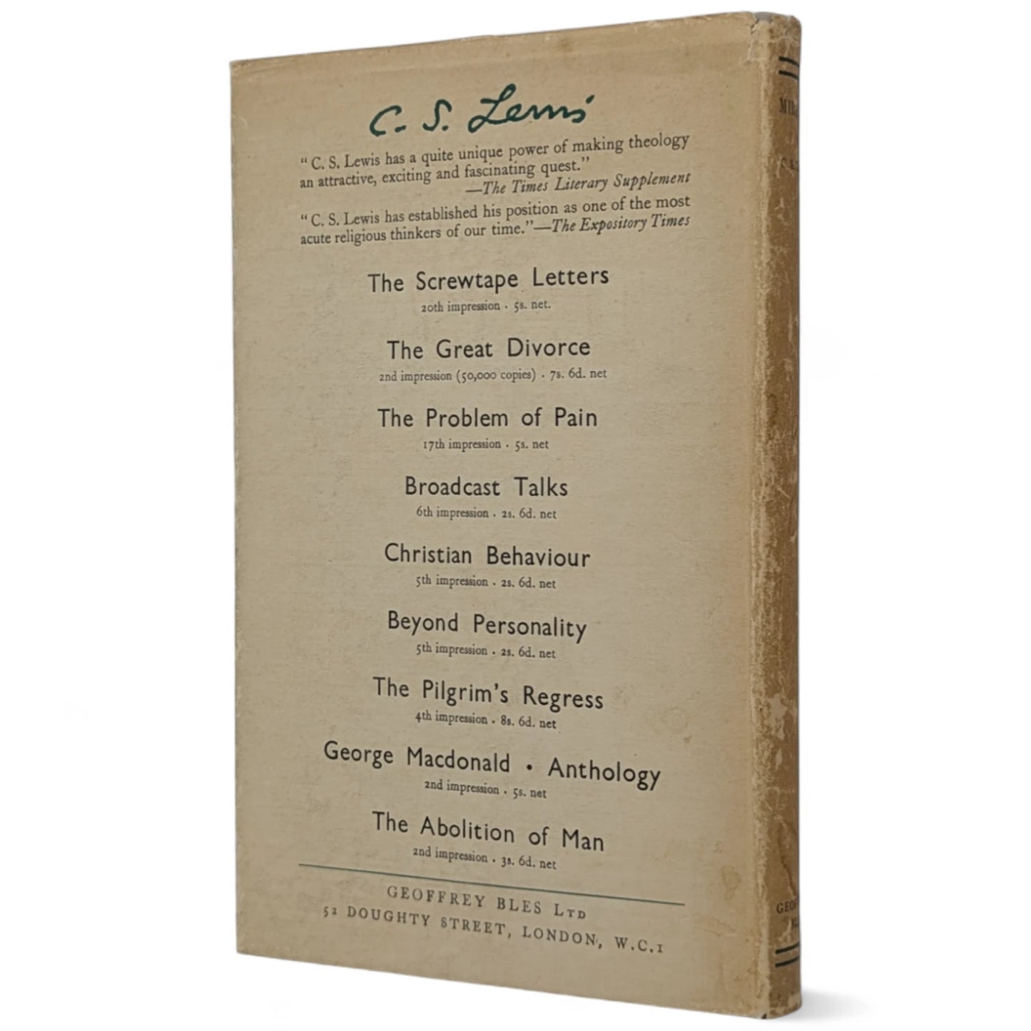 Miracles: A Preliminary Study