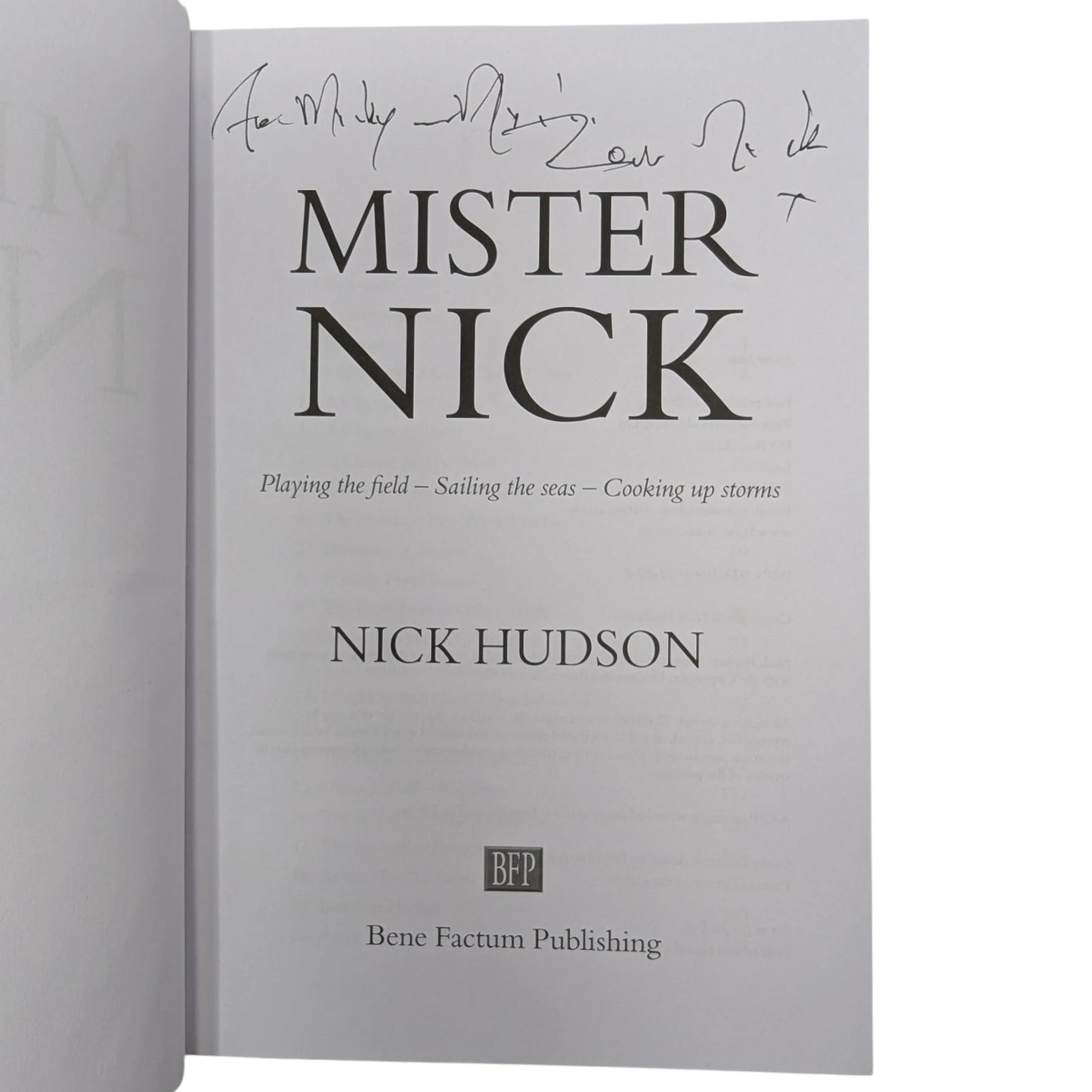 Mister Nick: Playing the Field, Sailing the Seas, Cooking up Storms