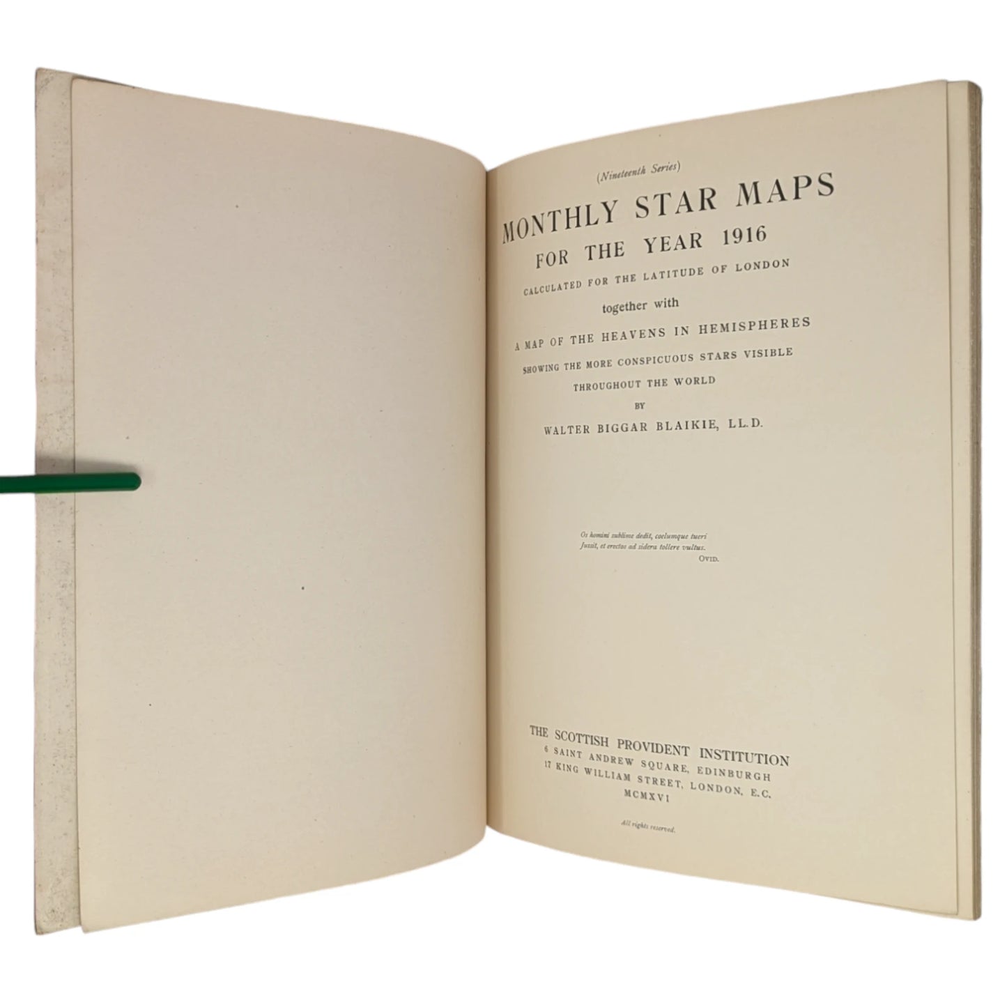 Monthly Star Maps for 1916 & 1917