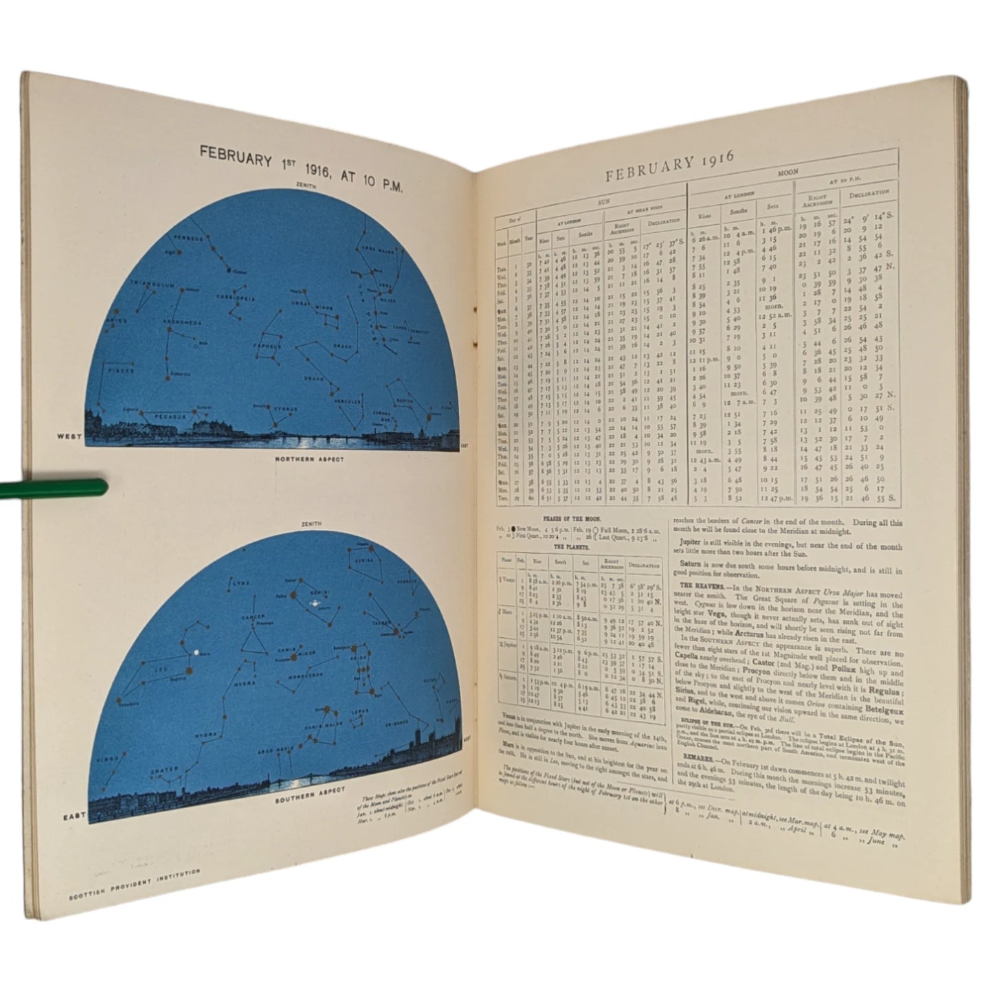 Monthly Star Maps for 1916 & 1917