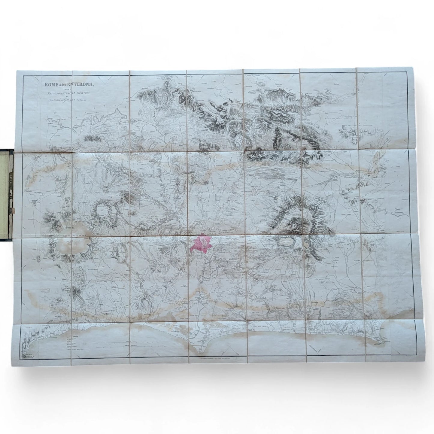 1834 Map of Rome & Its Environs., from a Trigonometrical Survey