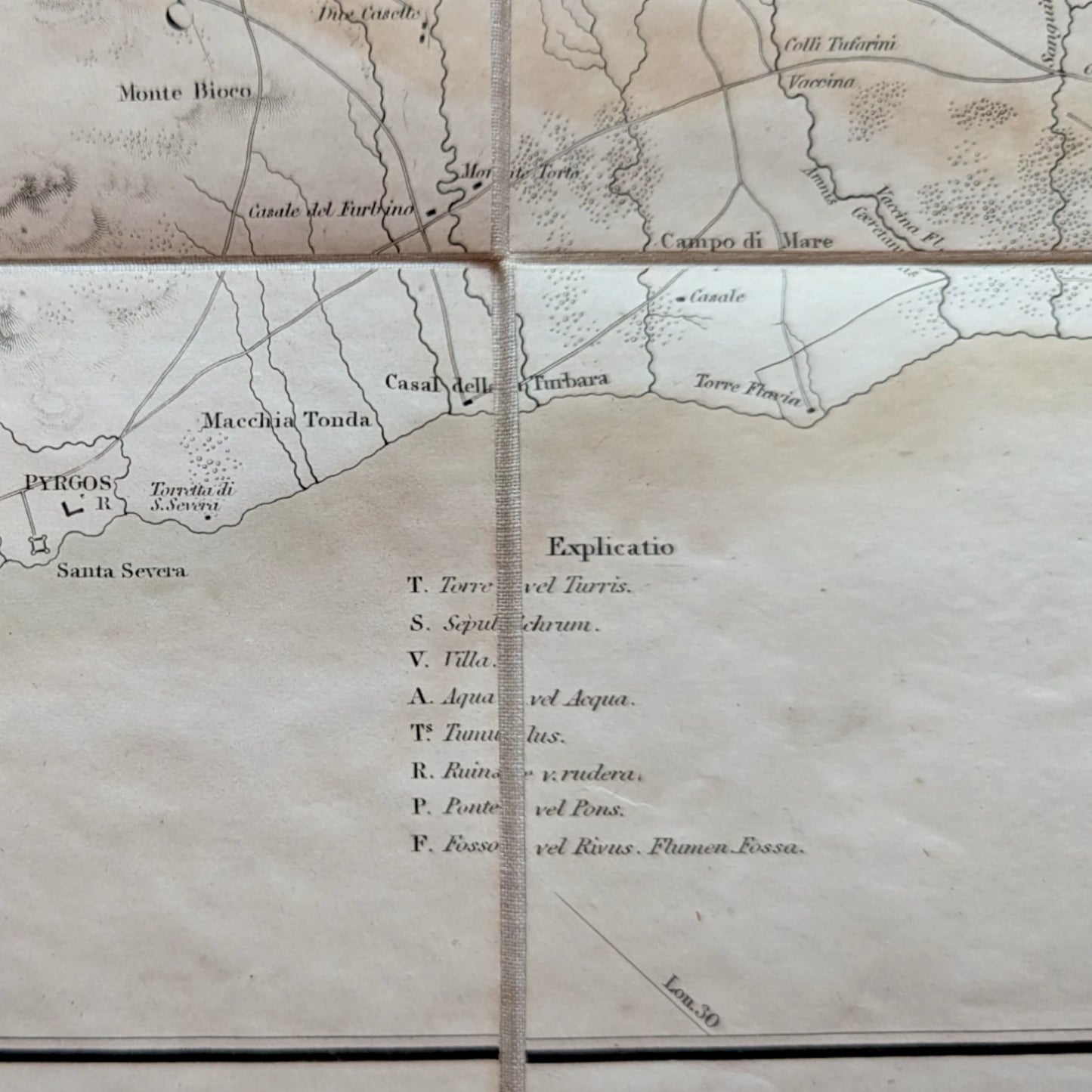 1834 Map of Rome & Its Environs., from a Trigonometrical Survey