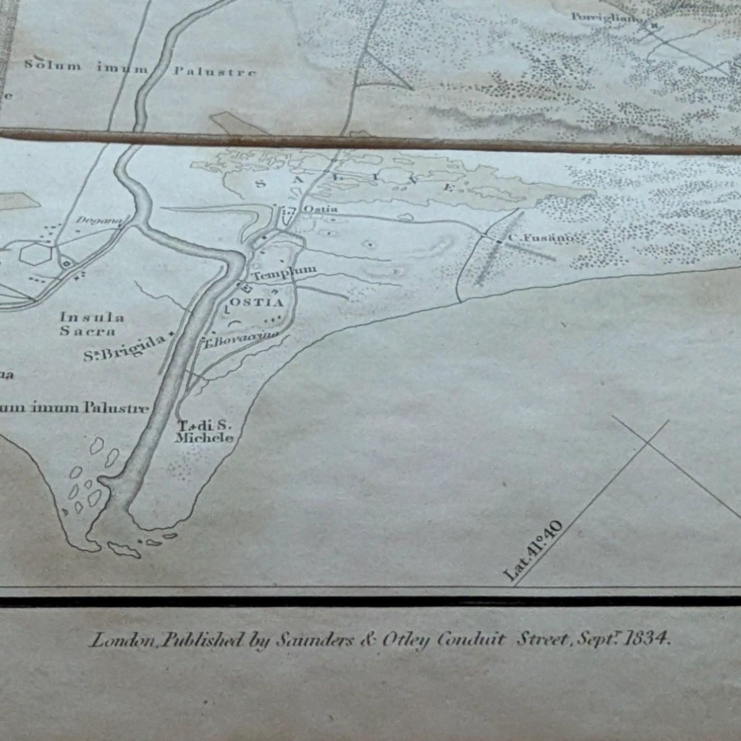 1834 Map of Rome & Its Environs., from a Trigonometrical Survey