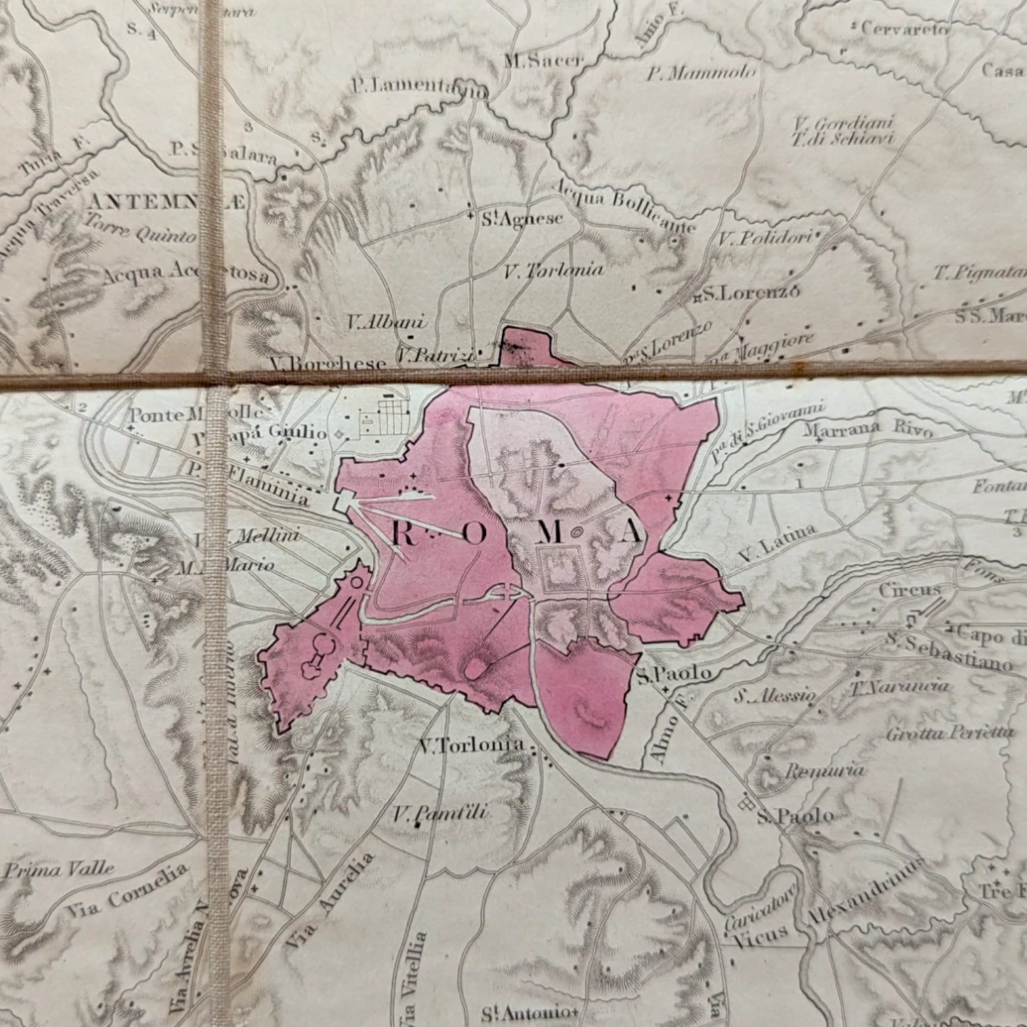 1834 Map of Rome & Its Environs., from a Trigonometrical Survey
