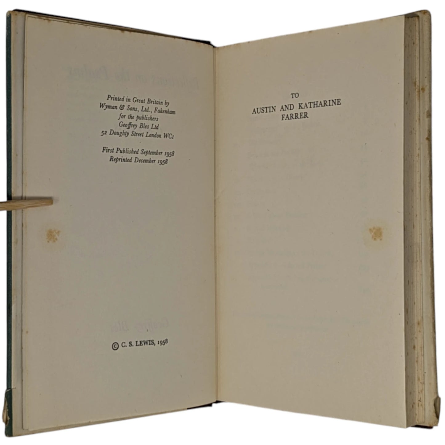 Reflections on the Psalms