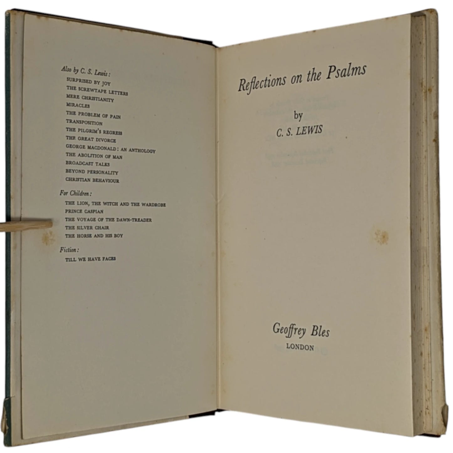 Reflections on the Psalms