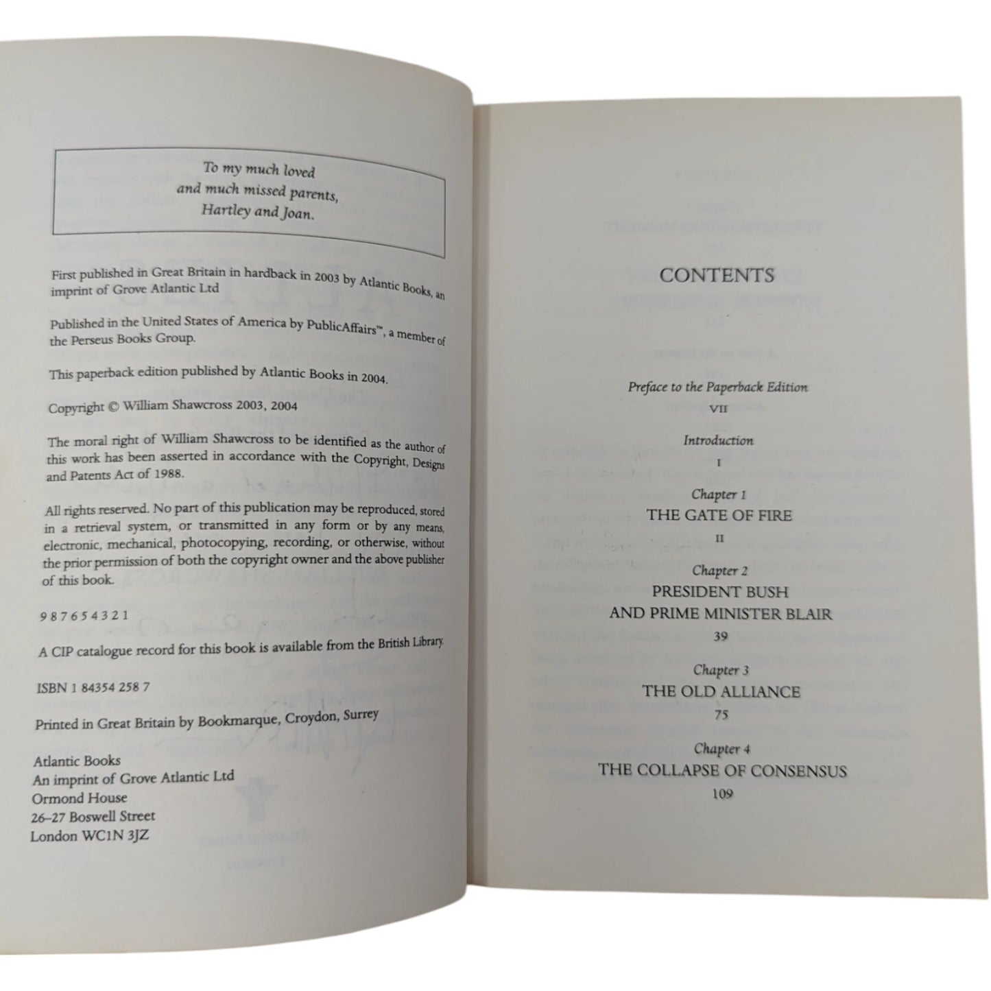 Allies: The United States, Britain, Europe and the War in Iraq