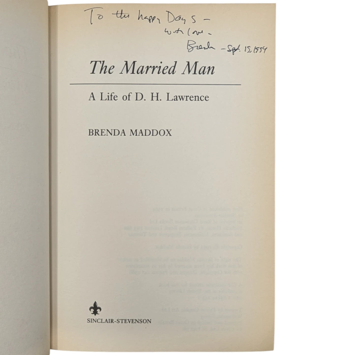 The Married Man: A Life of D. H. Lawrence