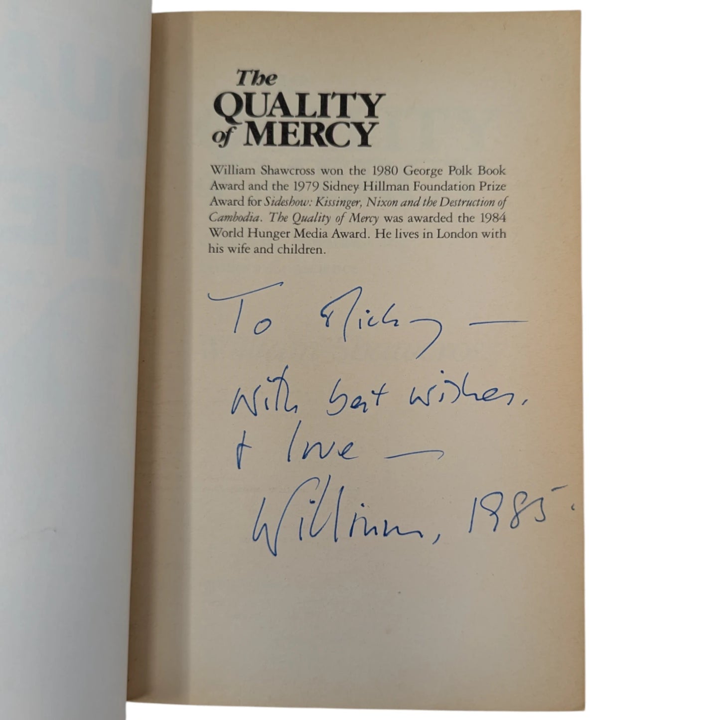 The Quality of Mercy