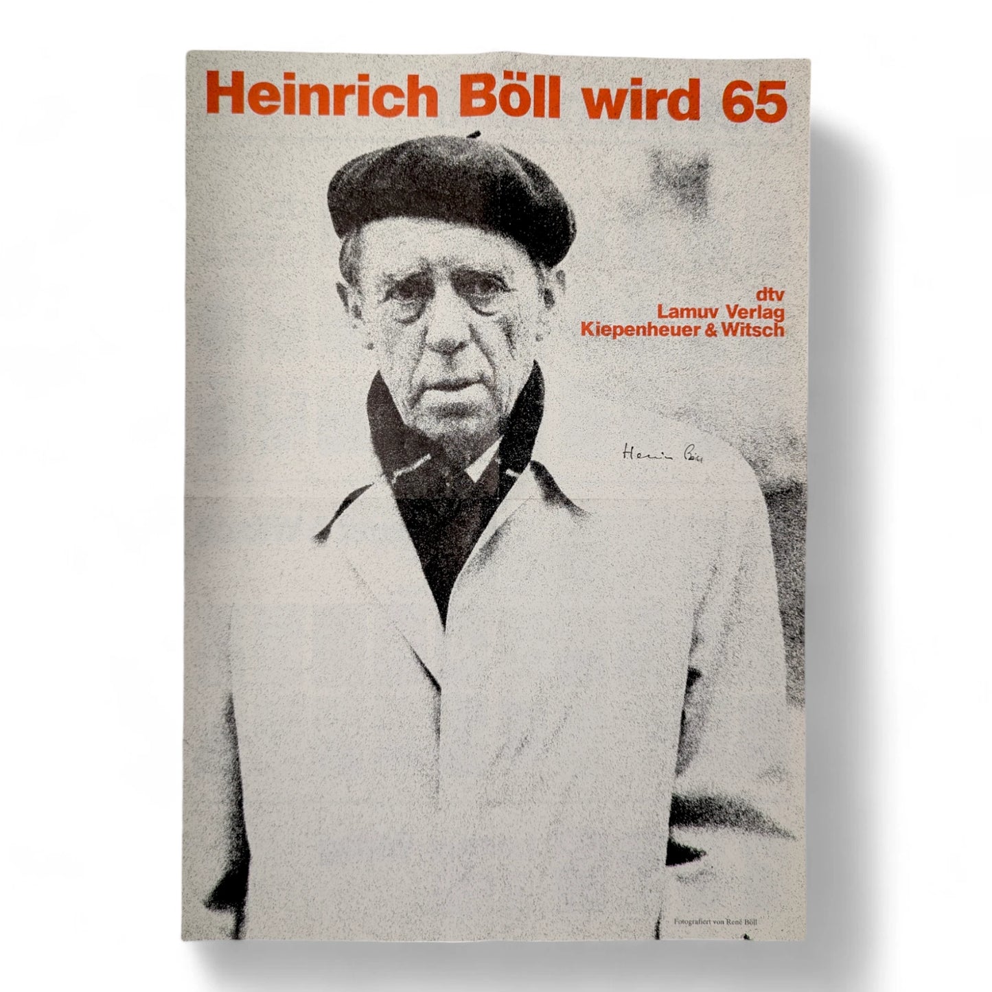 Signed Poster of Heinrich Boll