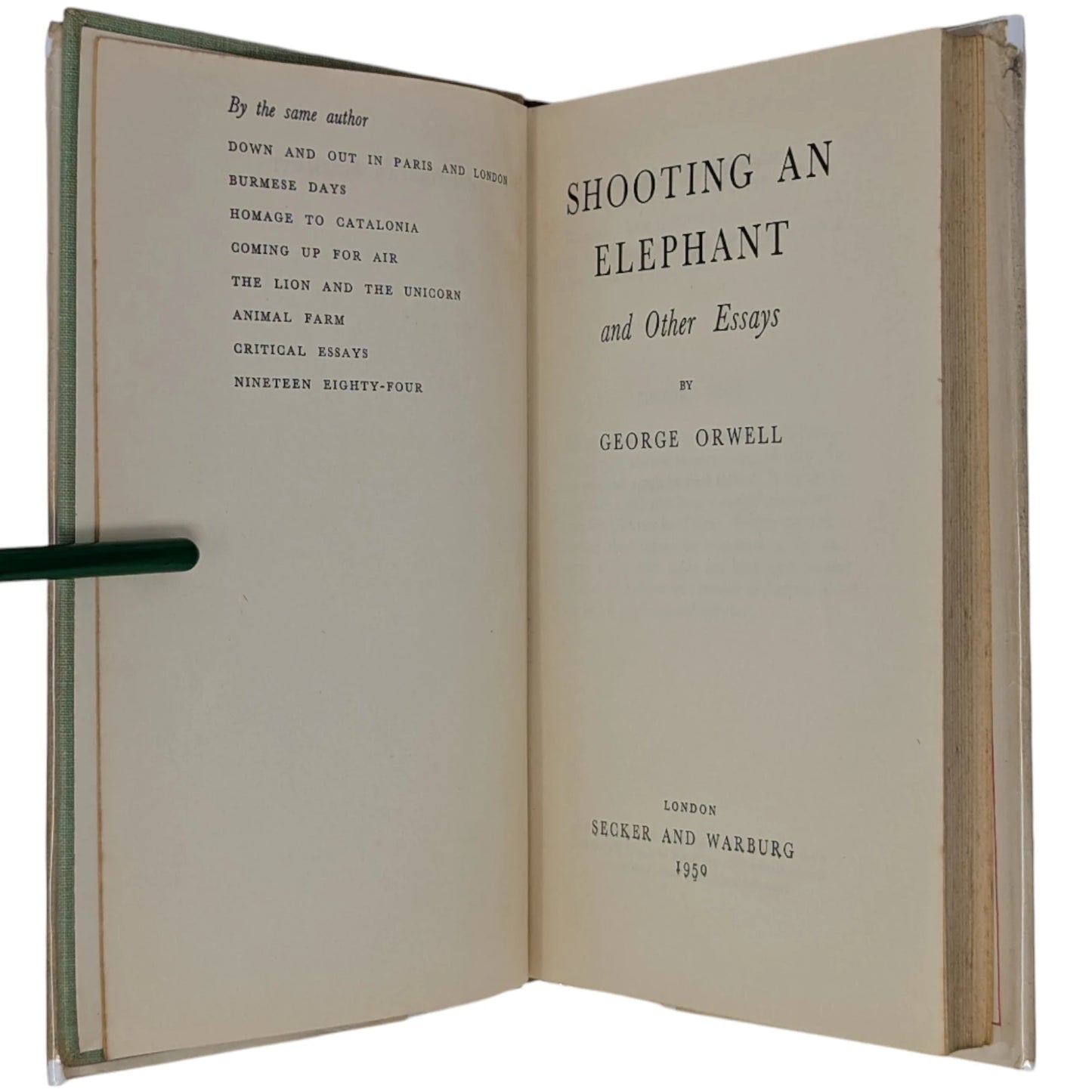 Shooting an Elephant and Other Essays