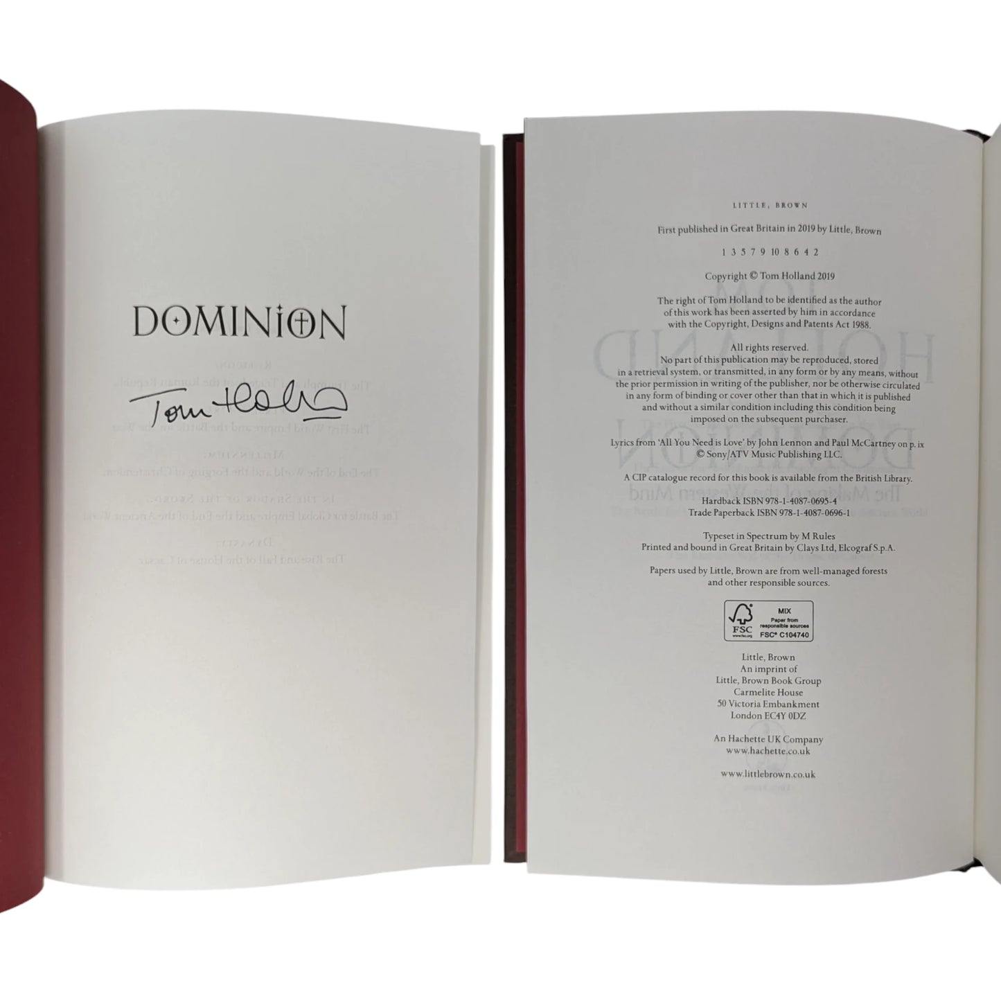 Rubicon; Persian Fire; Millennium; In the Shadow of the Sword; Dynasty; Dominion; Pax