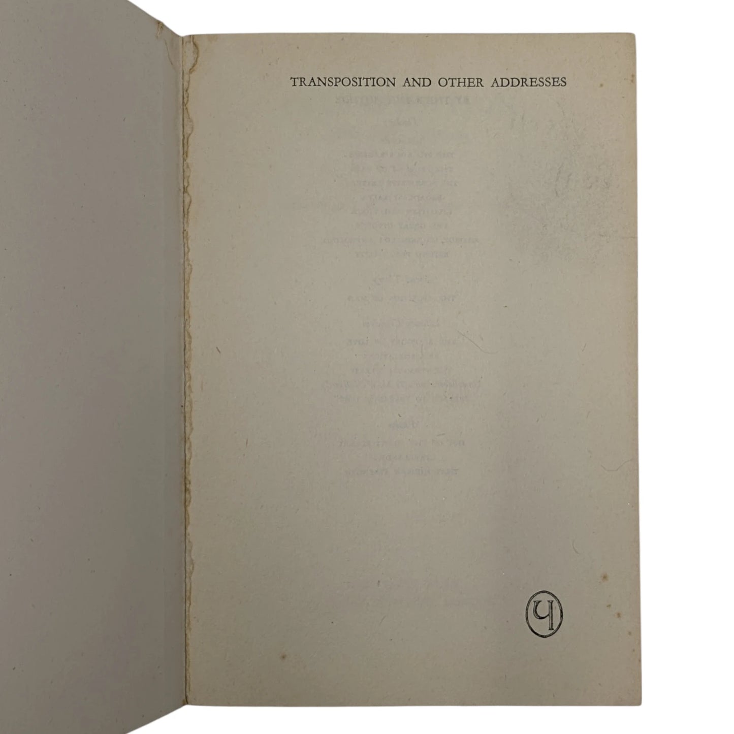 Transposition and Other Addresses