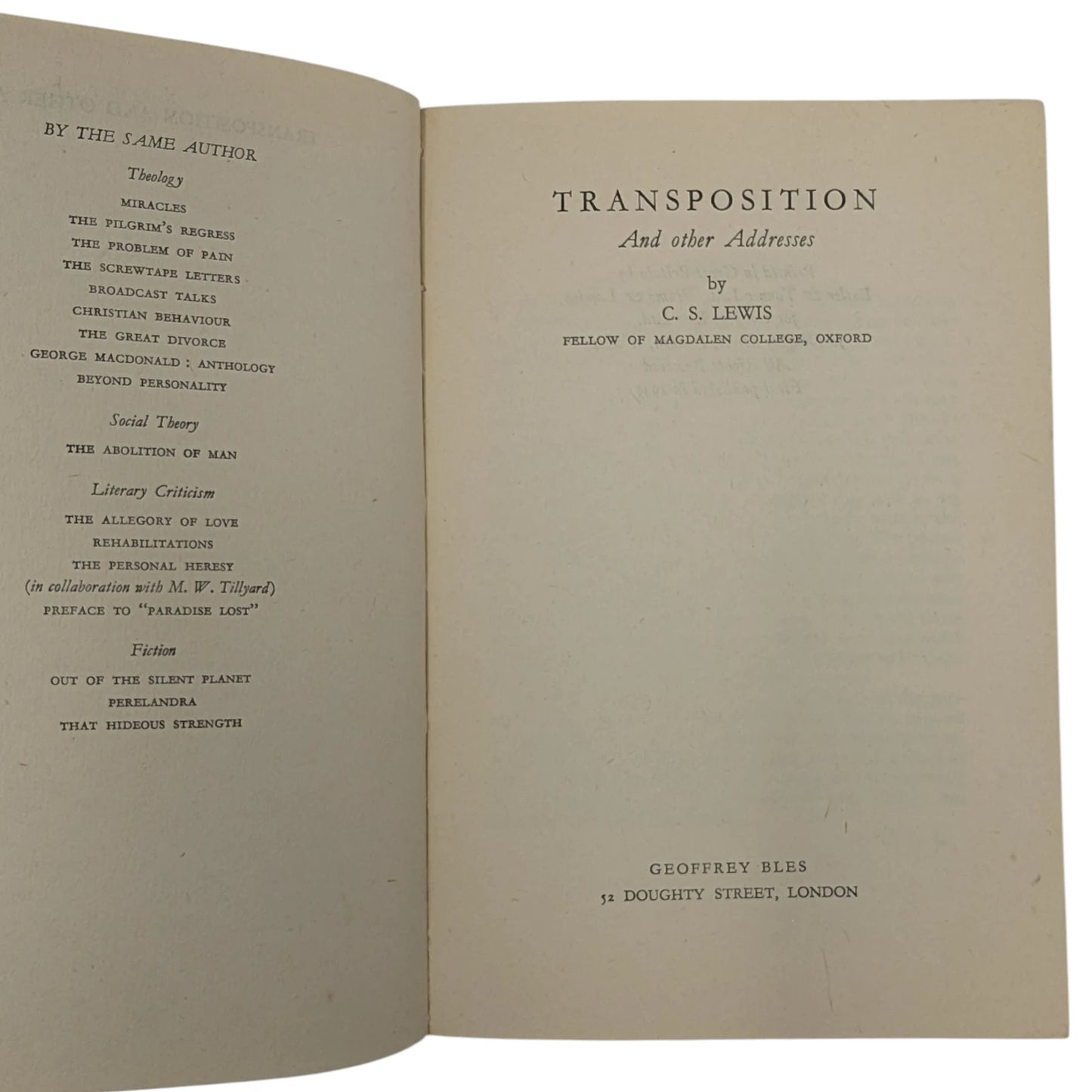 Transposition and Other Addresses