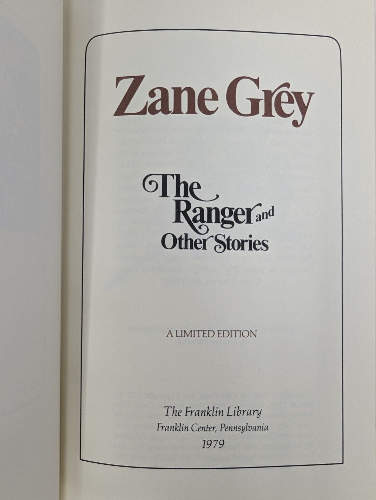 The Ranger and Other Stories