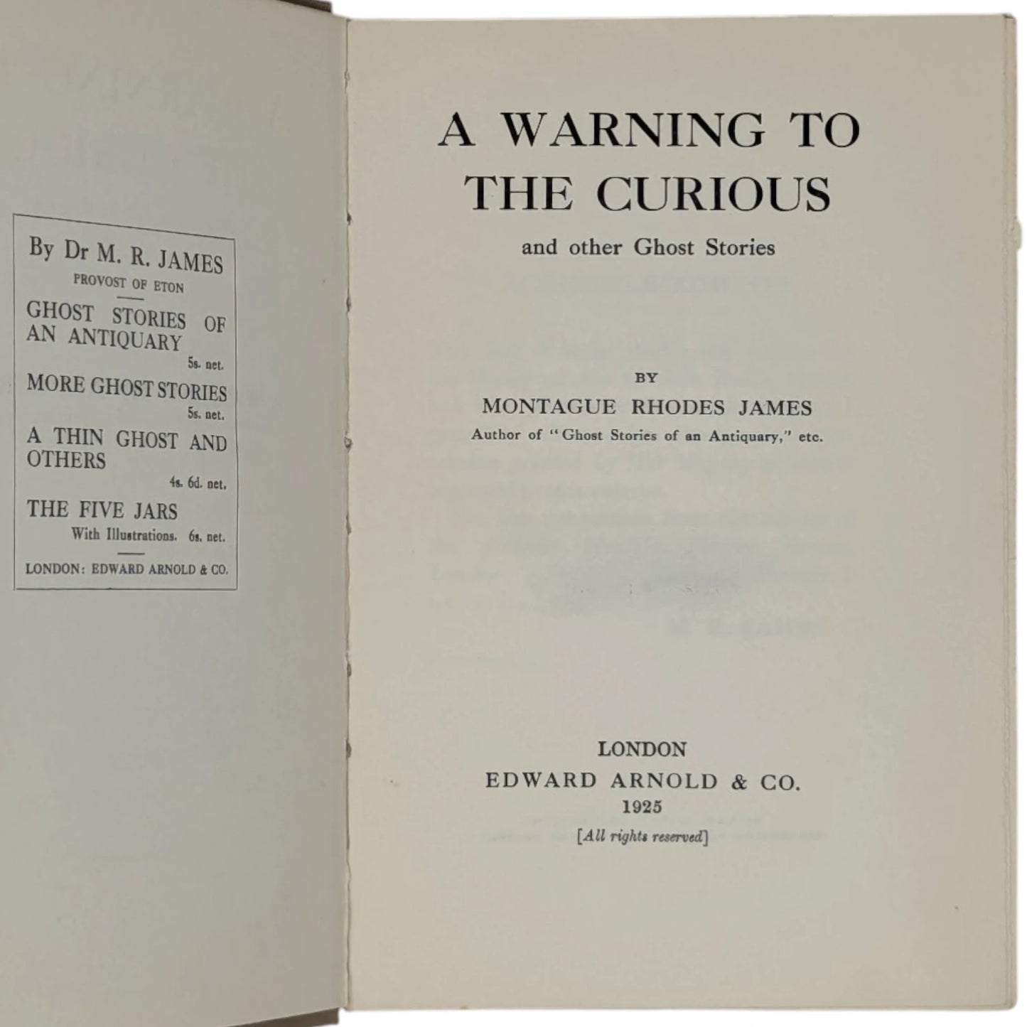 A Warning to the Curious and Other Ghost Stories