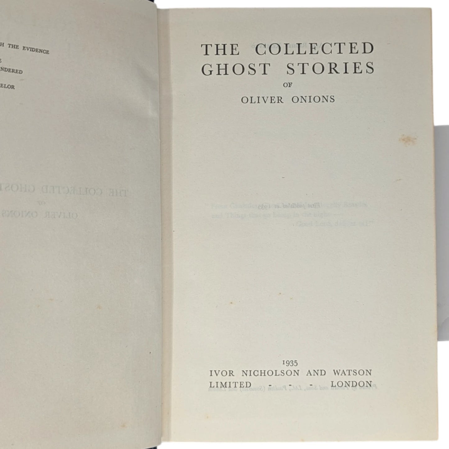 The Collected Stories of Oliver Onions