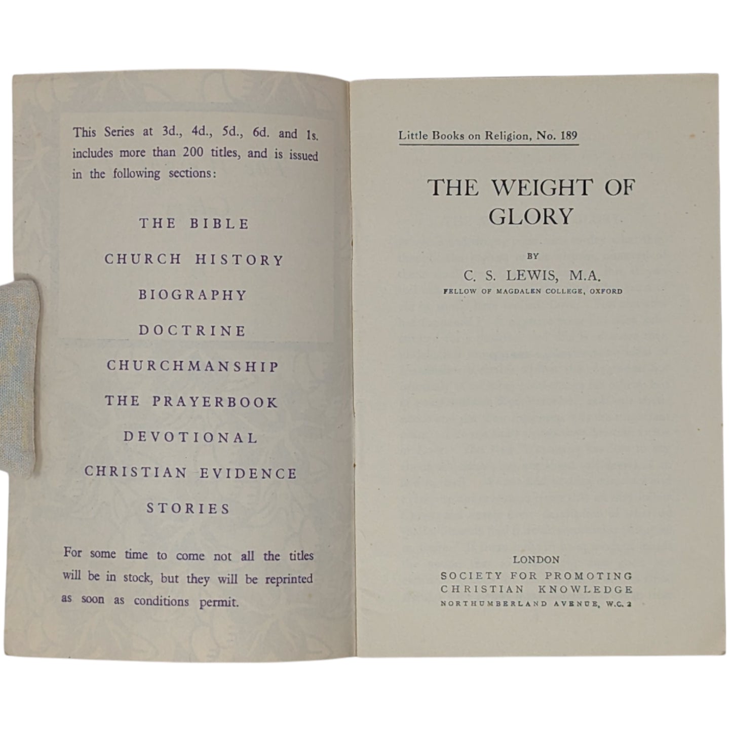 The Weight of Glory [Two Rare Variants]