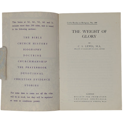The Weight of Glory [Two Rare Variants]