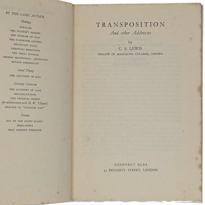 Transposition and Other Addresses