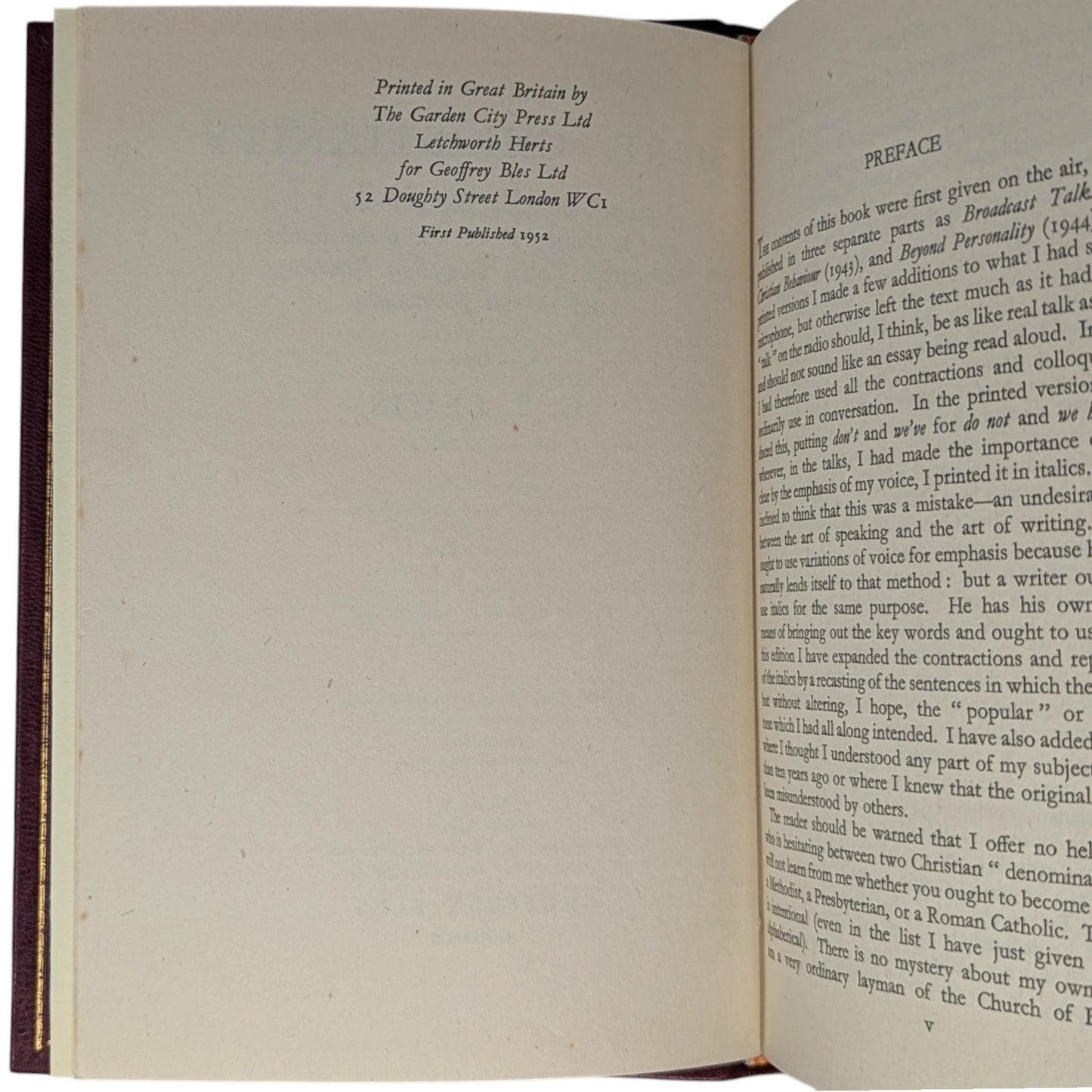 Mere Christianity [First UK Edition]