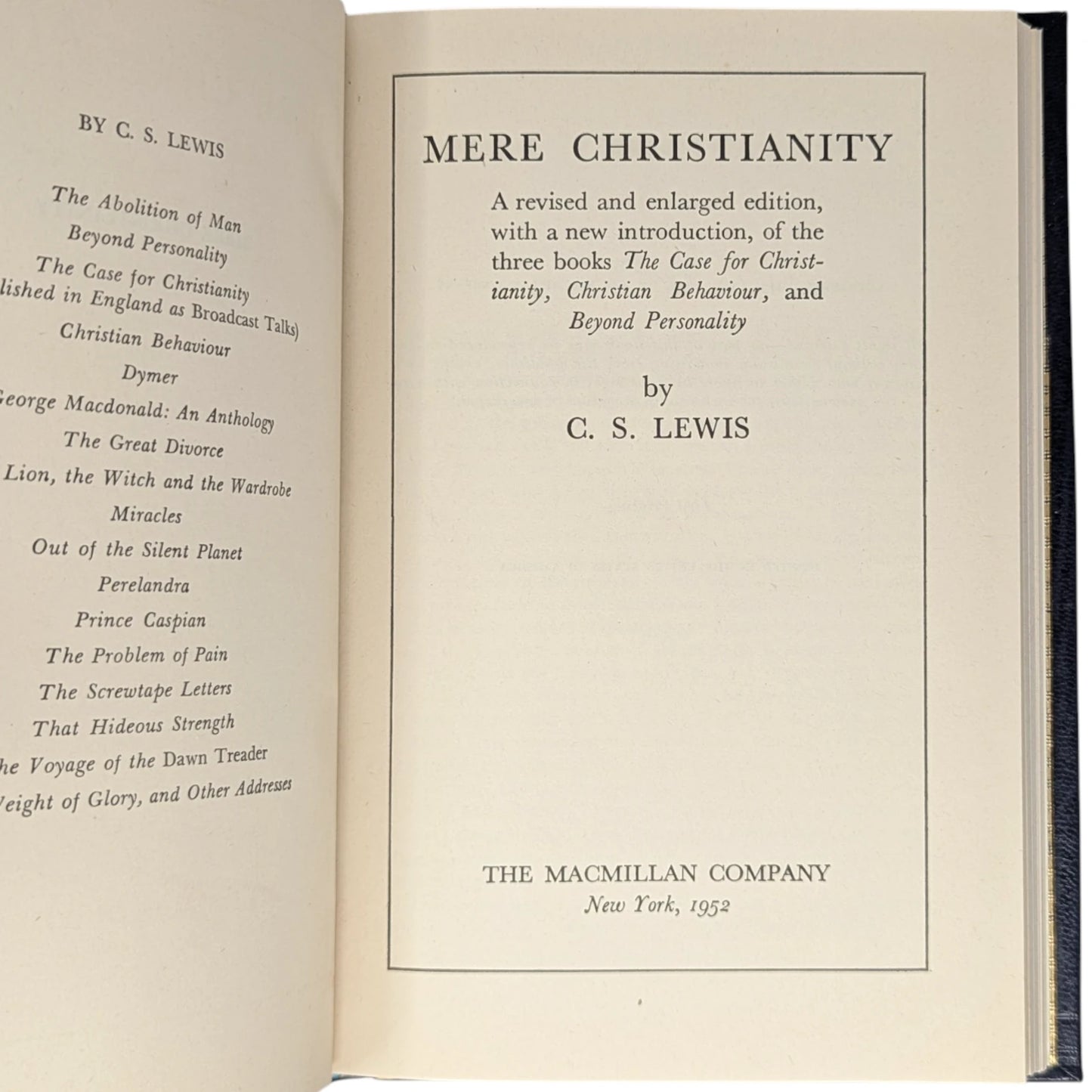 Mere Christianity [First US Edition]