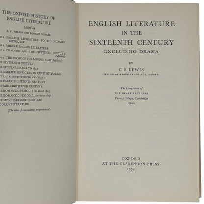 English Literature in the Sixteenth Century Excluding Drama