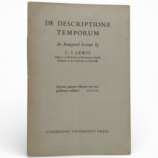 De Descriptione Temporum - An Inaugural Lecture