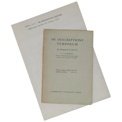 De Descriptione Temporum - An Inaugural Lecture