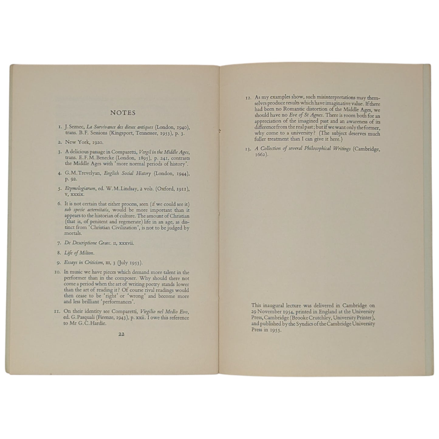 De Descriptione Temporum - An Inaugural Lecture