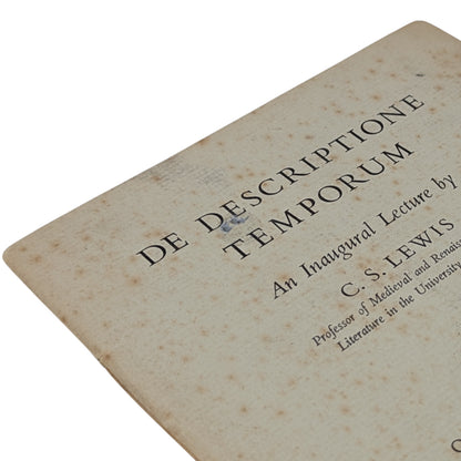 De Descriptione Temporum - An Inaugural Lecture