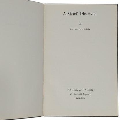 A Grief Observed