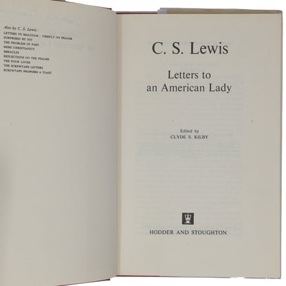 C. S. Lewis: Letters to an American Lady