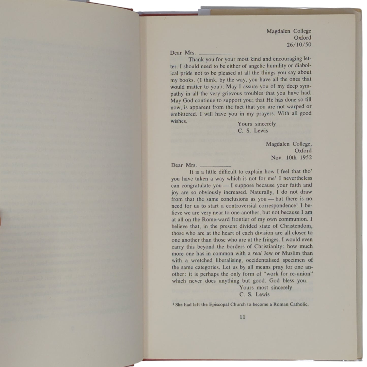 C. S. Lewis: Letters to an American Lady