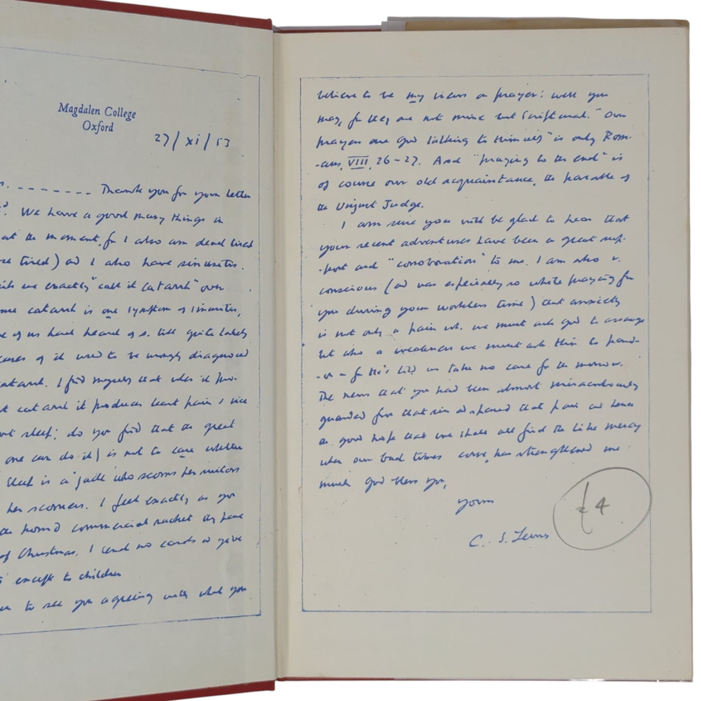 C. S. Lewis: Letters to an American Lady