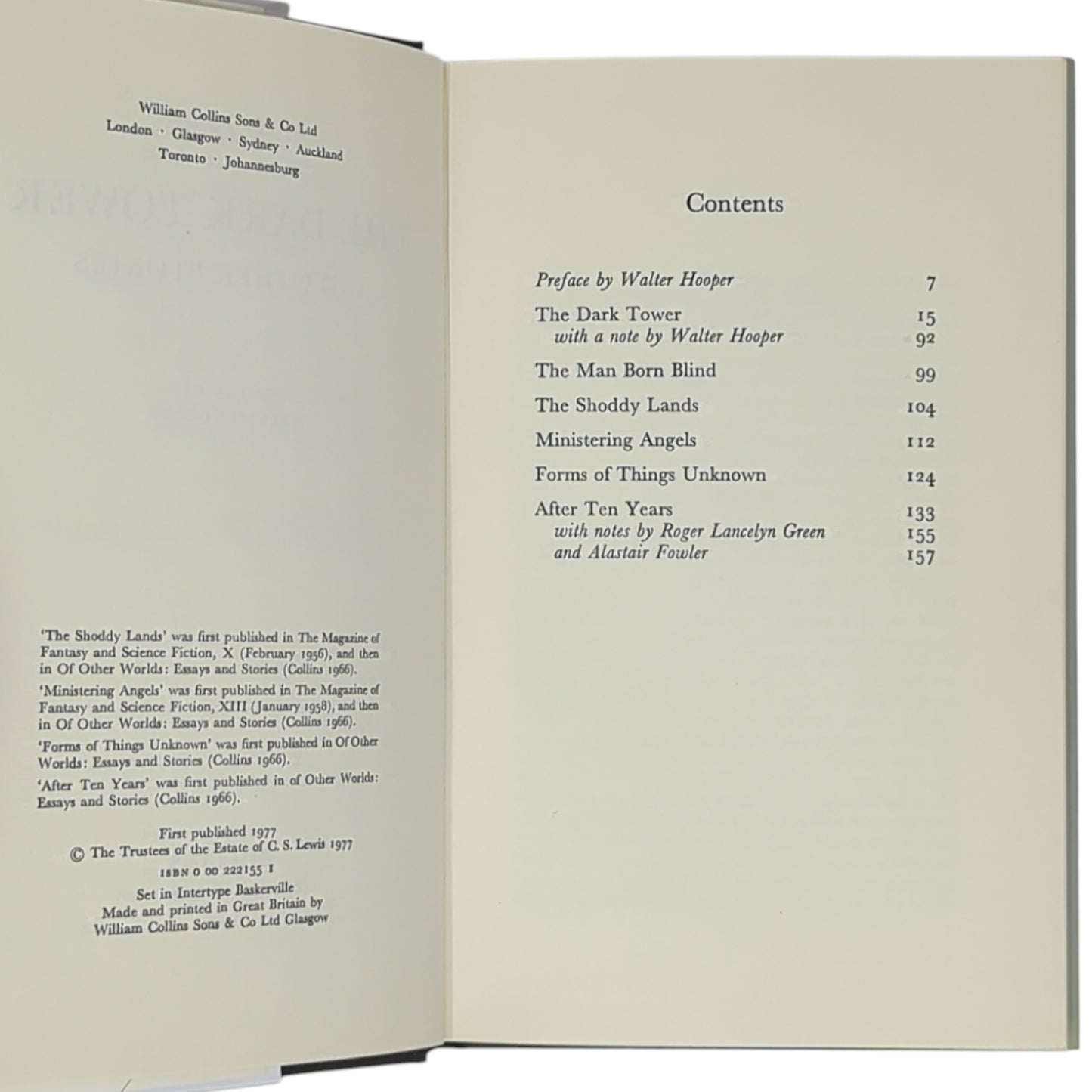 The Dark Tower and Other Stories