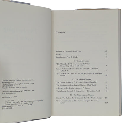 The Longing for a Form: Essays on the Fiction of C. S. Lewis