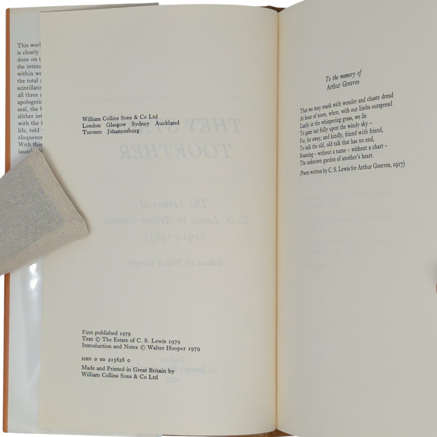 They Stand Together: The Letters of C. S. Lewis to Arthur Greeves