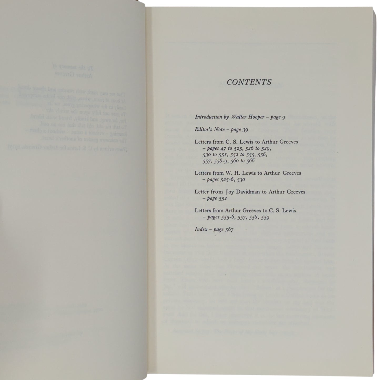 They Stand Together: The Letters of C. S. Lewis to Arthur Greeves