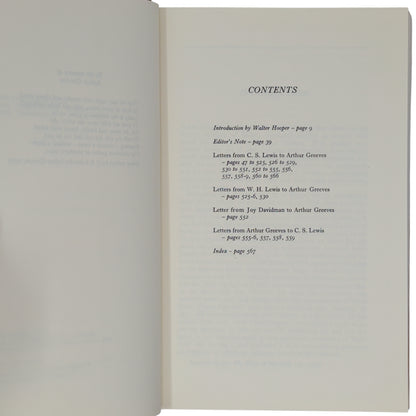 They Stand Together: The Letters of C. S. Lewis to Arthur Greeves