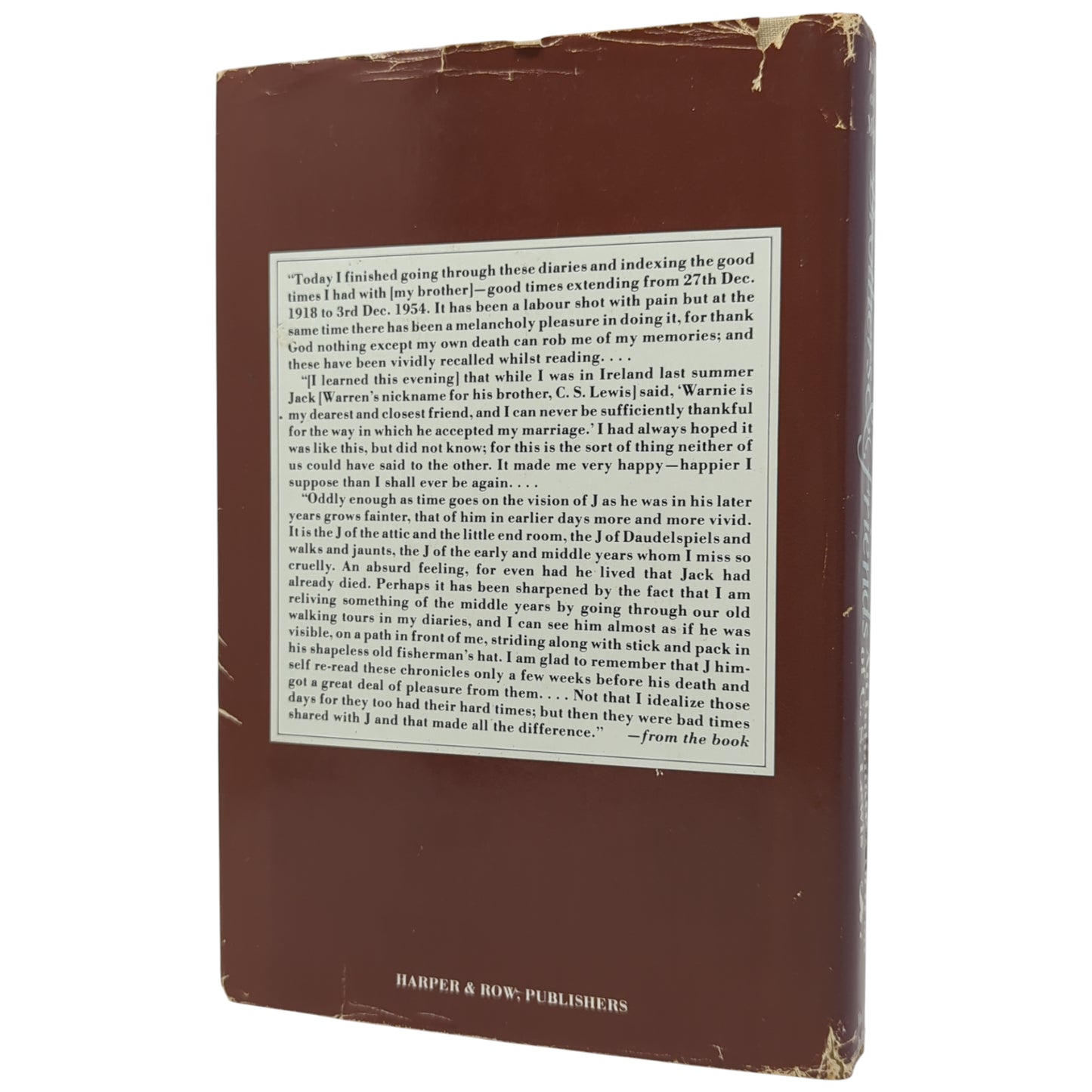 Brothers and Friends: The Diaries of Major Warren Hamilton Lewis